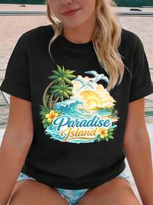 Women T-Shirts - Black - View 1