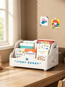 1 pieza Estantería de almacenamiento práctica con diseño de dibujos animados para niños, adecuada para la habitación de recién nacidos y la guardería - Multicolor - Ver 6