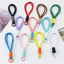 3 Stück/5 Stück/10 Stück bunte handgefertigte geflochtene Seil Schlüsselanhänger, Rucksack Anhänger, Anti-Verlust Schlüsselanhänger, Handy Zubehör, Polyester kurze Seil Anhänger, Handyhülle Schlüsselanhänger (Zufällige Farbe) - Verschiedenfarbig - Übersicht 15