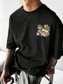 Disney Printed T-Shirt,Disney Space Mountain Mickey & Friends T-Shirt, Disney Ducktales Space Mountain Tomorrowland Shirt, Disneyland Family Shirt, Unisex,High-Quality Pure Cotton T-Shirt,Suitable For All Seasons, Comfortable And Breathable| Exquisite Design | The Best Choice For Giving Gifts - màu đen - Xem 2