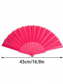 1 pieza Abanico de mano portátil de plástico, adecuado para decoración de bodas chinas/japonesas, plegable, regalo minimalista, aplicable para fiesta, boda, celebración, decoración del hogar, regalo, utilería para actuaciones; adecuado para manualidades, tema de fiesta o diseño único - Multicolor - Ver 8