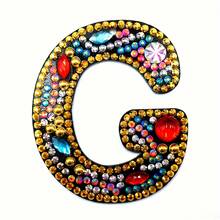 1 bộ tranh đính đá 26 chữ cái tiếng Anh, tự làm móc khóa/mặt dây chuyền. - A - Xem 7