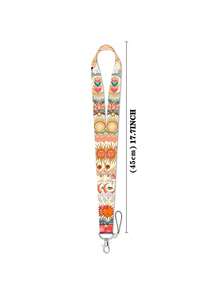 1pc Sun & Moon Pattern Lanyard, Suitable For Hanging Keys, ID Cards, Credit Cards, Bank Cards, Also Can Be Used As Phone Charm Or Keychain Accessory - Multicolor - View 4
