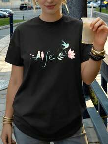 Women T-Shirts - Black - View 1