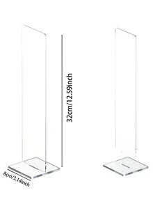 1pc Detachable Transparent Acrylic Memo Board And Information Board Stand, Computer Screen Memo Clip Board, Message Board, Office Desk Accessory, Available In 2 Colors - Acrylic Message Board - View 5