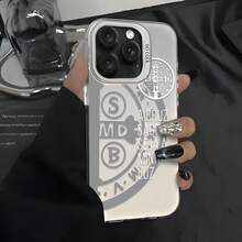 Funda para iPhone 15 14 13 12 11 8 7 XR SE Pro Max Plus 2020 2022, Funda de Acrílico Mate Metálico IMD, CYB 5118 ZZEA - Negro - Ver 4