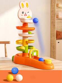 Juguete de Pista de Carreras con Rampa, Juego Educativo de Carreras y Deslizamiento, Rompecabezas para Niños de 2, 3, 4 y 5 Años, Regalos de Cumpleaños, Juguetes para Niños - Azul-5302 - Ver 9