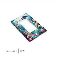 1pc Ocean Turtle & Octopus Decorative Switch Plate, 1-Gang/2-Gang, Bedroom, Kitchen, Home Decor Wall Plate - No Electricity Required - A - View 8