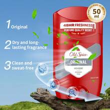 Old Spice Original 男士止汗除臭膏 1 瓶 50ml，經典原味陽剛香調，48 小時汗水與異味控制，不含鋁，不留白痕，固體腋下止汗膏，適合男士日常使用 - 50ml 原味 - 查看 6