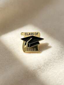 1/5/6 Pcs Creative 2026 Graduation Season Doctoral Cap Design, Combining Numeric/English Slogan Metal Badge, Zinc Alloy Dip Oil Bachelor Cap Commemorative Gift, Student Fashion Bachelor Uniform, Hat, Bag Gift Brooch, Graduation Party Gift,Fathers Day Gift,Festival - Multicolor - View 5