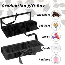 Graduation Flower Gift Box Empty Grad Letter Large Flower Box With Ribbon Chocolate Rose Bouquet Package For Graduation Birthday Class Reunion Party Favor Supplies - View 6
