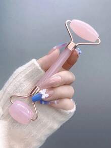 Bộ 1 con lăn và dụng cụ massage Gua Sha bằng thạch anh hồng tự nhiên cao cấp, chất liệu thạch anh hồng chất lượng cao, chăm sóc da chống lão hóa, thư giãn cơ bắp, giảm nếp nhăn, giảm bọng mắt, dùng để massage làm đẹp da mặt, thích hợp làm quà tặng tốt nghiệp, năm mới, ngày Valentine. - Phiên bản nâng cấp - Xem 12