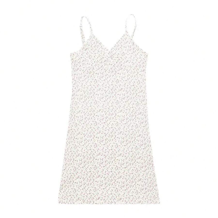 Minivestido ajustado con estampado Floral Vintage para mujer, minivestido sin mangas con cuello de pico, CDPF-WYP-32 - 3huangsexiaohua - Ver 1