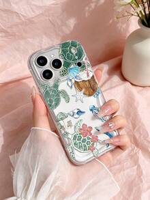 Ốp lưng điện thoại in hình kỳ nghỉ biển nhiệt đới, tương thích với iPhone 15/13/16 Pro Max/17 Pro Max/14/11/12, ốp lưng chống sốc hình động vật biển, rùa biển, dừa, sao biển, tương thích với Samsung Galaxy S24/S25/S23/A55/A54/S25 Ultra/A14/A15 - Nhiều màu - Xem 6