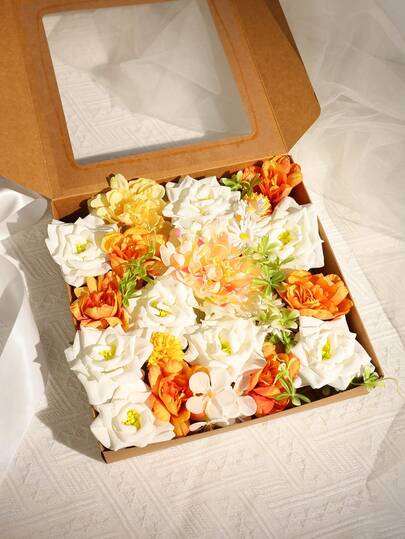 1pc DIY Flower Bouquet, Artificial Floral Arrangement, Suitable For Home Decor, Desktop Decor, Photography Props, Office, Wedding And Bridal Party Decoration
