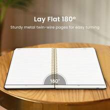 Sổ tay lò xo A5 cỡ trung bình (5.7" x 8.3") 140 trang, phù hợp cho cả nam và nữ, dùng để viết nhật ký và công việc văn phòng, bìa cứng, giấy dày 100gsm (họa tiết cây nhiều màu sắc) - A5 - Xem 5