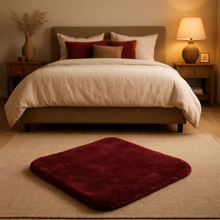 El Toque Final Perfecto: Tapetes Modernos para Recámaras con Estilo BEAUTTY HOME - Rojo - Ver 1