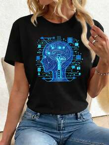 Women T-Shirts - Black - View 1