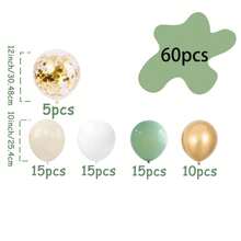 Kit d'arche de guirlande de ballons sauge, ballons métalliques vert sauge, dorés, blancs mats, en feuille d'aluminium et à paillettes pour douche, douche nuptiale, enterrement de vie de garçon, mariage, fête d'anniversaire, décorations - 18 YEARS - Voir 2