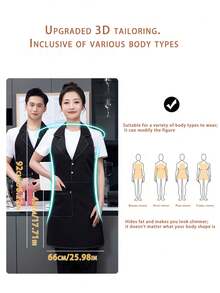Solid Color Apron With Lapel Collar, Durable And Lightweight, Easy To Clean And Store, Side Pockets Design, Suitable For Kitchen Cleaning, Gardening, Outdoor Picnic, Seafood Cooking, Dumpling Making, And Applicable For Barbers, Restaurant Servers, Baristas, Unisex Household Essential, Great Gift Idea - Multiple Styles - View 6
