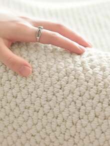1pc White Wavy Pineapple Shape Rug, Minimalist Indoor Decor, Easy Care Machine Washable, Asymmetrical Shape May Have 1-5cm Deviation, Bathroom Home Decor, White Faux Sisal Rug, Decorative Carpet, Bedroom Decor, Small Rug, Carpet, Home Decor, Living Room Rug, Living Room Small Rug, Bedroom Rug, Living Room Home Decor, Outdoor Rug, Washable Rug - D - View 7