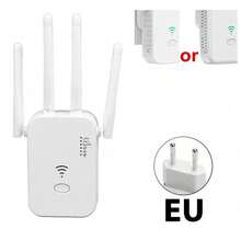 300Mbps 2.4G Single Band WiFi Signal Extender/Repeater, 4 Antennas Wireless Signal Amplifier, One-Key Setup Plug And Play - EU C Type Plug(220-240V) - View 10