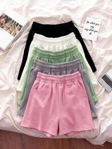 Set de 3 shorts de mujer con diseño bordado de caballero - Negro 2 - Ver 2