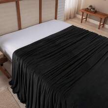 Microfiber Blanket Throw 2.40m X 2.00m Sofa Decoration For Couples - 黑色 - 查看 6