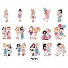 Etori Life 粉彩可爱女孩贴纸，适用于手账、活力时尚女孩贴纸、PET材质贴纸，可用于水瓶、笔记本、DIY剪贴簿、笔记本电脑、手机、行李箱、相册、吉他、铅笔盒等，是送给女孩、学生的礼物，也可用于DIY装饰、卡片和信封等，是学校用品和剪贴簿的理想之选。 - 元氣加倍 - 查看 10
