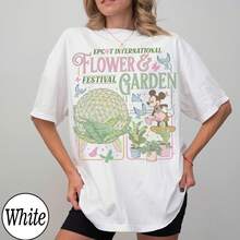 Disney Women's Epcot International Flower & Garden Festival Shirt, Mickey Mouse Gardener Tee, Epcot Tour Gift Casual Cotton T-Shirt, WDW Family Vacation Trip Top - 白色 - 查看 1