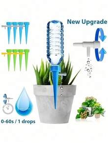 5 Sets Automatic Adjustable Drip Spike Automatic Drip Irrigation System Automatic Drip Irrigation Device For Indoor Plants Flowers Greenhouse - Multicolor - View 9