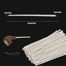 Aesxniy 100 Pieces Of 6-Inch Conical Pipe Cleaner, Made Of Pure Cotton, Used For Removing Tar, Resin, And Dust - B+D - View 4