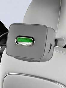 Caja de pañuelos multifuncional para coche - Caja de pañuelos colgante de cuero con 2 bolsillos de malla, adecuada para reposacabezas, apoyabrazos, parasol, organizador de almacenamiento elegante para mantener el interior del coche ordenado - caja de pañuelos - Ver 17