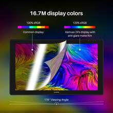 HUION Kamvas 24 Graphics Tablet Monitor 23.8 Inch QHD Screen Anti-Glass Film Pen Display With Stand Support PC Android - 1 - View 2