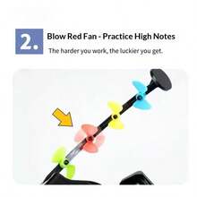 Flute Breath Assist Adjustment Practice Tool, Beginner Mouth Shape Training, Air Flow & Embouchure Control Instrument Accessory - Yellow - View 5