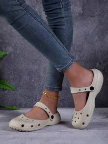 Women's Breathable Non-Slip Soft-Sole Slide Sandals, Slip-On, Suitable For Beach, Outdoor, Comfortable Foot - Apricot - View 5