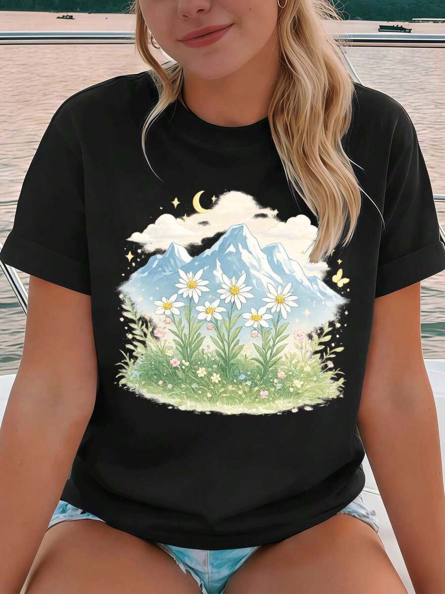 Women T-Shirts - Black - View 1