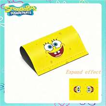 SpongeBob SquarePants 1pc SquarePants Car Stickers, Cute And Scratch-Resistant Cartoon Decals, Waterproof DIY Stickers, Suitable For Car Windows, Laptops, Water Bottles, Room Walls, Back-To-School Party Supplies, Halloween, Christmas Decorations And Gifts. - Multicolor - View 4