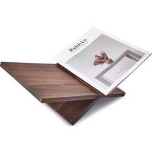 Solid Wood Book Stands - Cross Frame Walnut Wooden Book Holder, Open Bookstand For Display And Reading, Suitable For Art, Bible, Cookbook, Easel, Magazine, Textbooks - Walnut - View 9