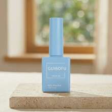 1 pieza Esmalte de uñas en gel No.046 de la marca GUIBOFU - Celeste - Ver 7
