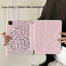Pink Leopard Case For For A16 11th Generation 2025/10th Generation 2022, 11th Generation/10th Generation, 12th Generation 2026/Air 11"/13", M2, M3, Pro 11"/13", M4 2024, Air 5/4 10.9", Air 3 10.5", 9th/8th/7th 10.2" MINI6/7/8 Case With Pencil Holder, Stable Trifold Stand, Slim Shockproof Transparent Clear Back Cover, Auto Wake/Sleep - AIPAD H - 查看 1