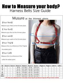 1pc Women's Gothic Style Red Leather Suspender, Renaissance Halloween Accessory, Suitable For Costume Matching And Party Wear - Red - View 5