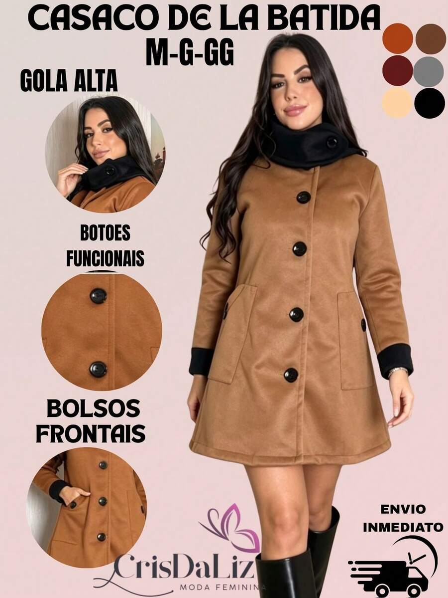 Jacket - Camel - Voir 1