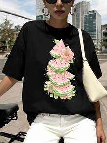 Women T-Shirts - Black - View 1