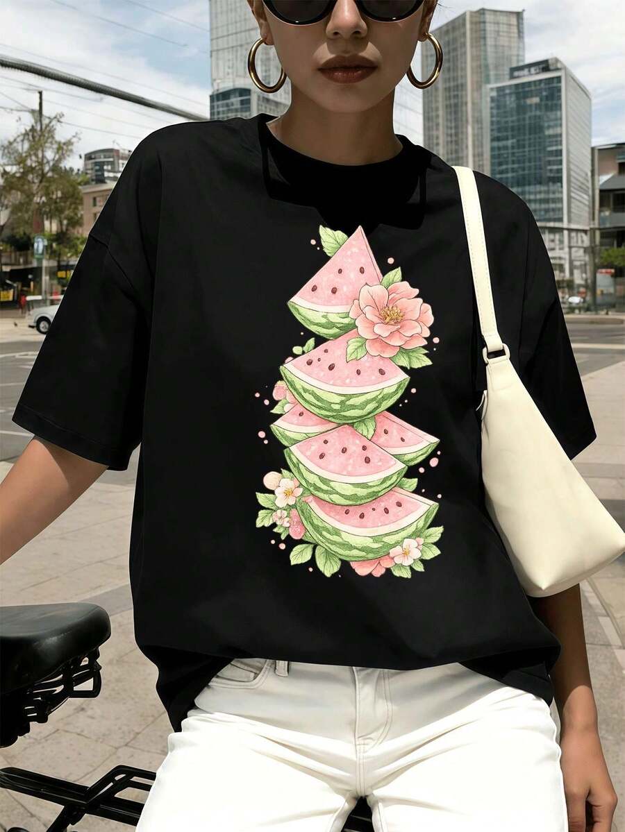 Women T-Shirts - Black - View 1