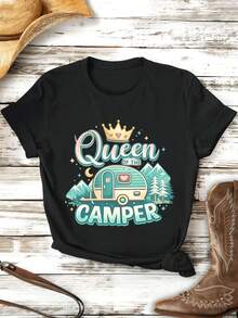 Dam-T-shirts - Svart - Visa 2