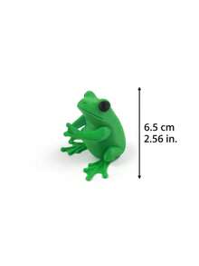 可爱绿色青蛙笔筒 - 3D立体设计，魅力十足的青蛙办公装饰品，趣味文具收纳盒，适合游戏玩家、作家和青蛙爱好者 - 多色的 - 查看 2