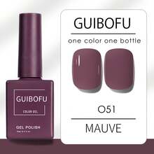 1 pieza Esmalte de uñas en gel No.051 de la marca GUIBOFU - Granate - Ver 13