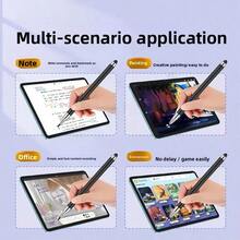 3pcs Handwritten Stylus Pen, 2-In-1 Capacitive Pen With Round Tip + Silicone Tip, Compatible With Smartphones And Tablets - Multicolor - View 3
