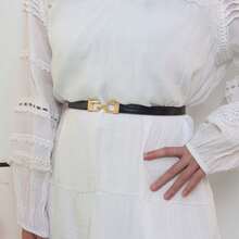 1pc Adjustable Elastic Waist Belt, Suitable For Summer, Autumn, Daily And Outdoor Use - Black - View 7